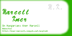 marcell kner business card